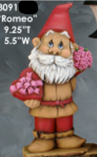 "Romeo" Valentine Gnome - Clay Magic - 3091
