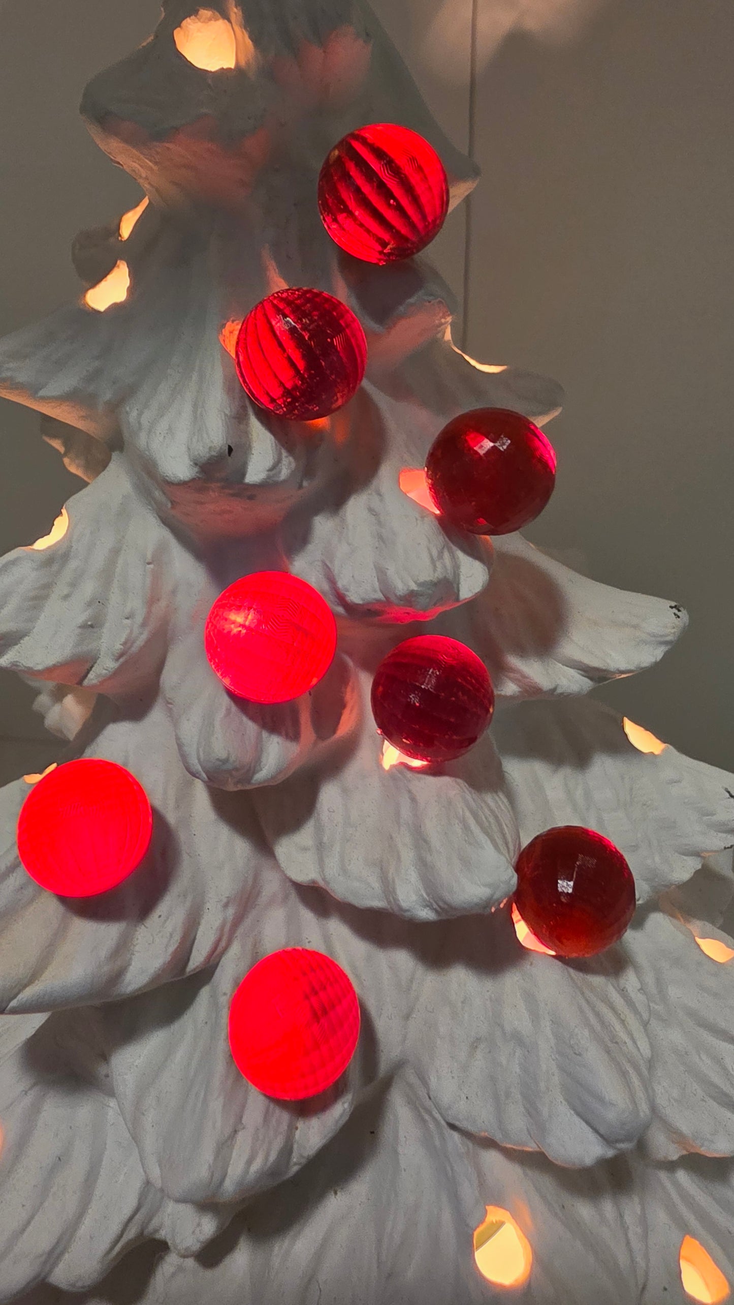 Faceted Sphere Ceramic Tree Lights