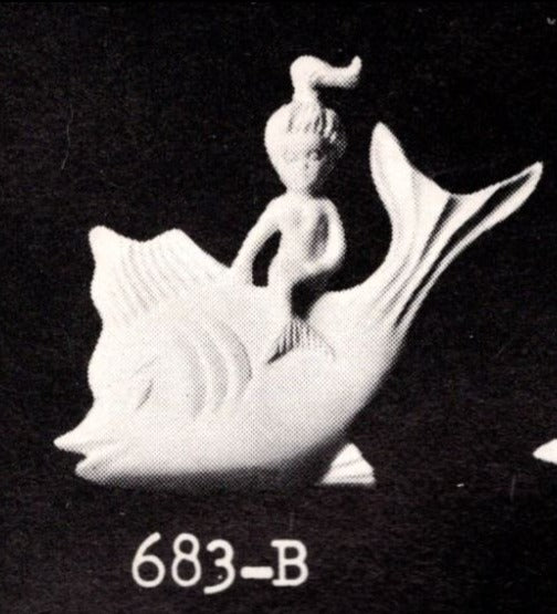 Mermaid on Fish Plaque - Arnel - 683B
