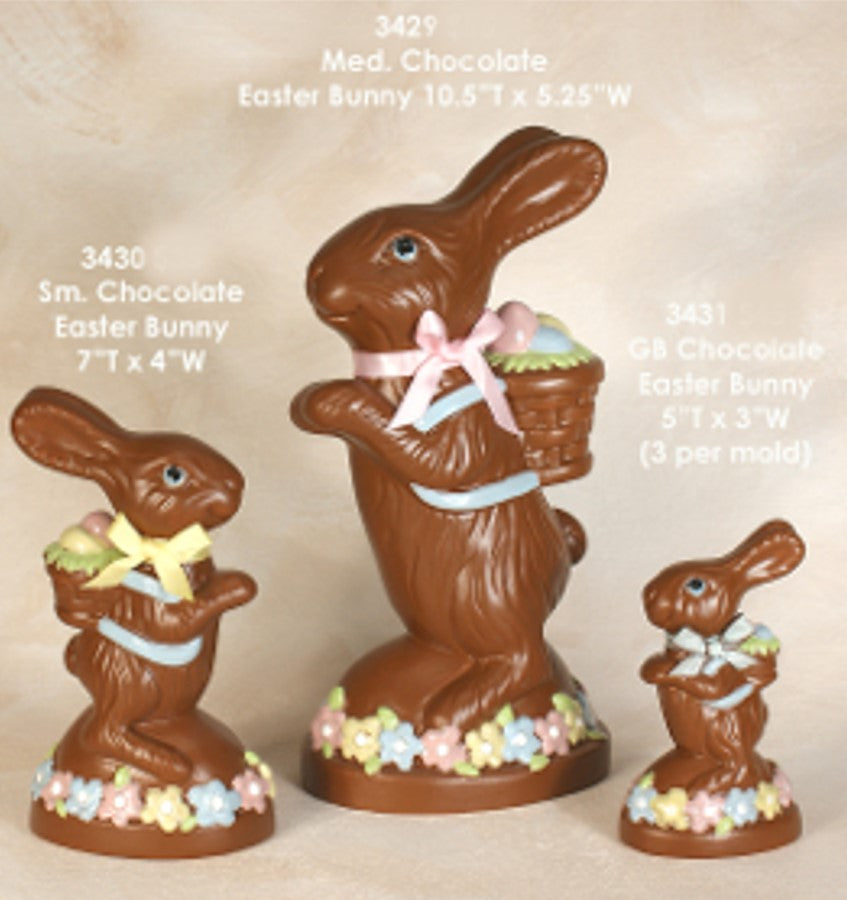 Medium Chocolate Easter Bunny - Clay Magic - 3429