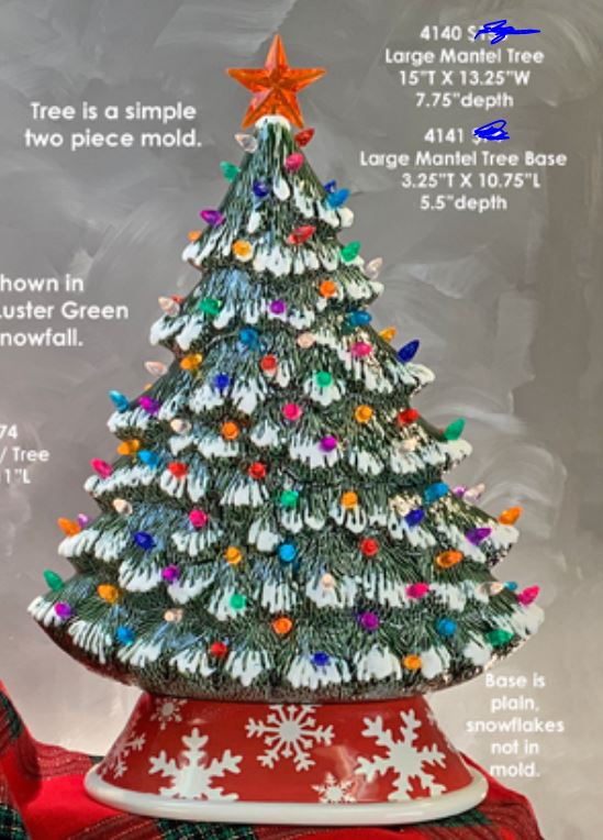 Clay Magic Large Mantel Tree & Base - Clay Magic - 4140 & 4141