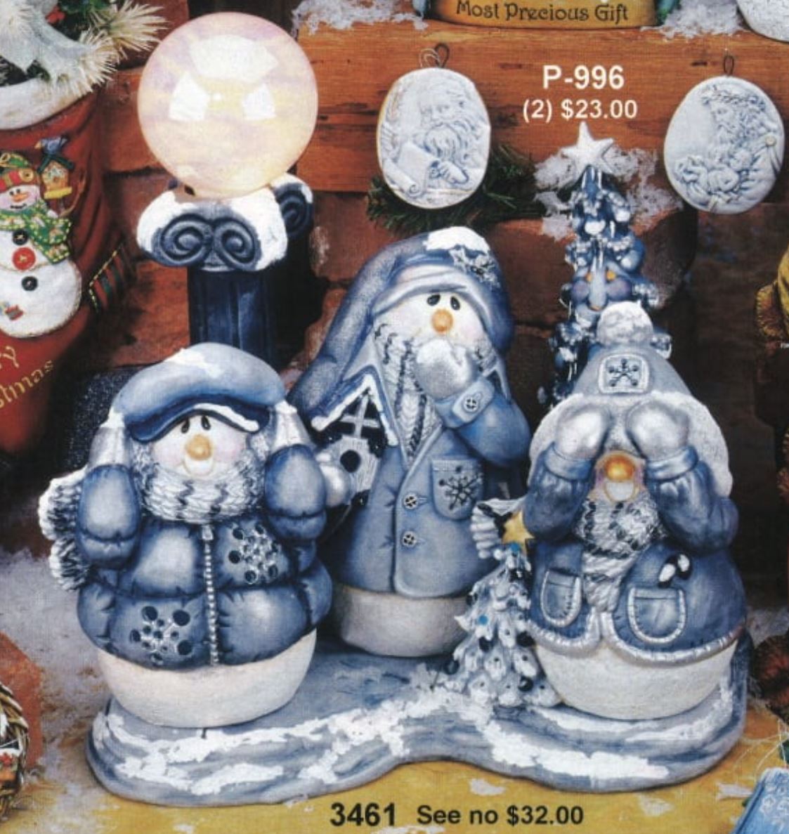 Speak No Evil Snowman - Creative Paradise - 3463