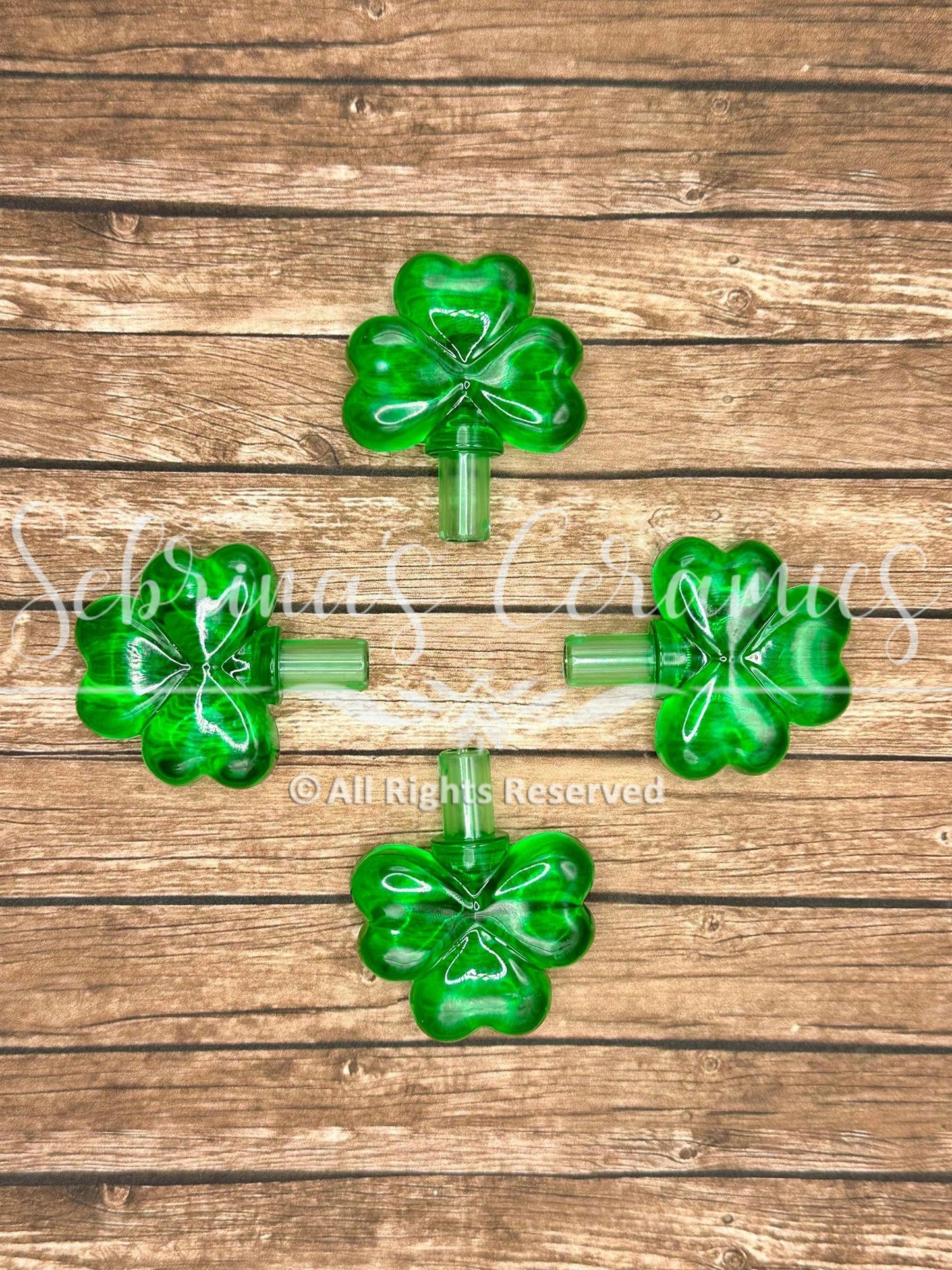 Four Leaf Clover - Green - Christmas Tree Topper Light