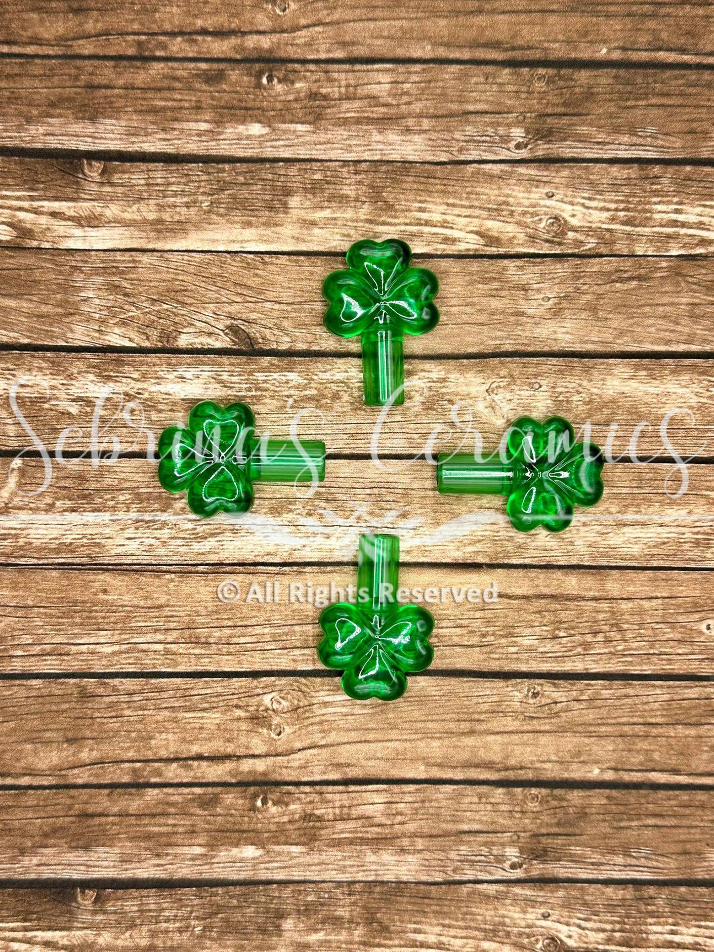 Four Leaf Clover - Green - Christmas Tree Topper Light