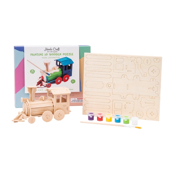 Wooden Paint Kit with Paints & Brushes