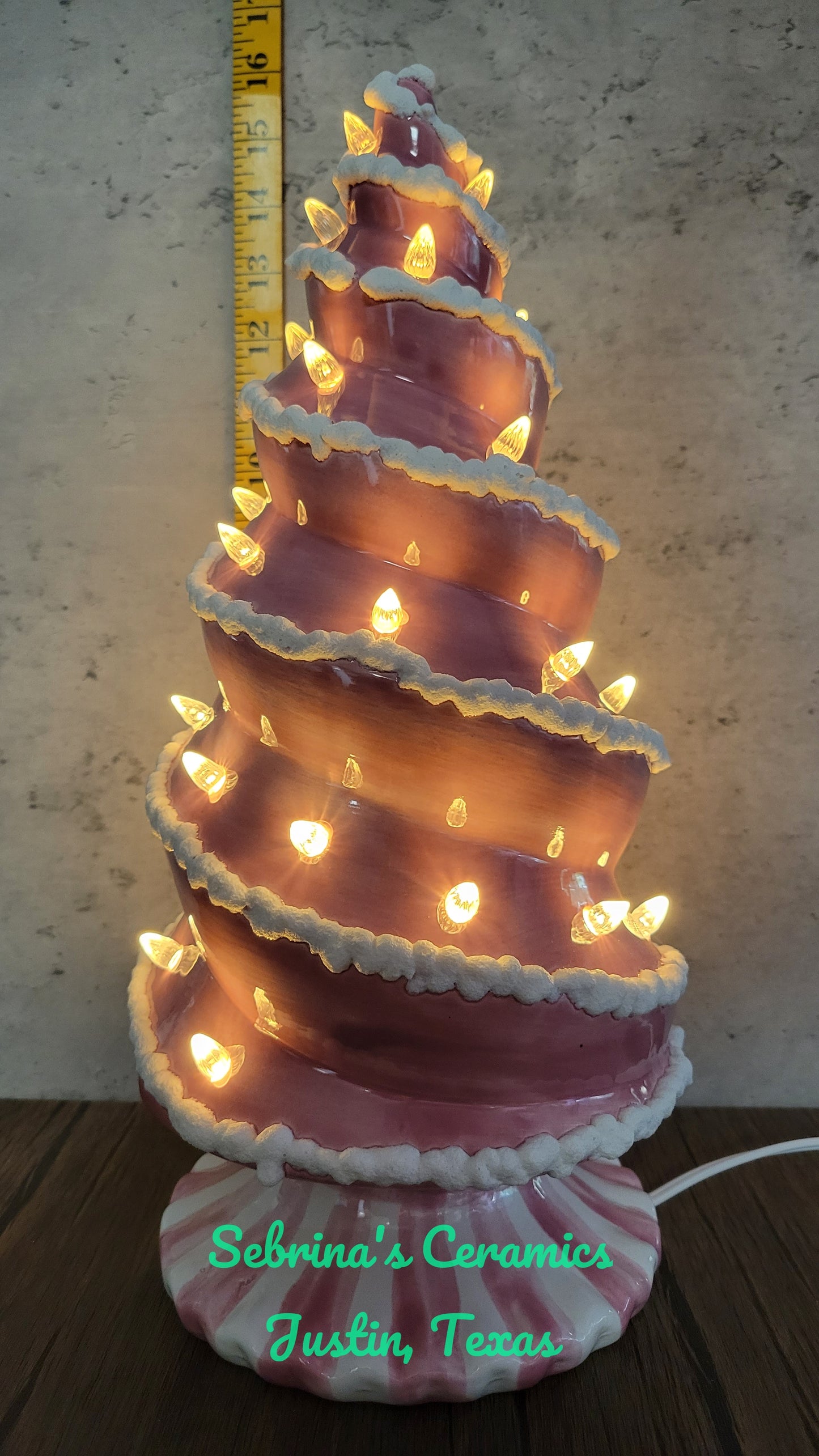 Lighted Spiral Tree (Base Attached) - Completed