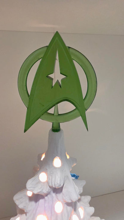 Space Explorer Insignia  - Ceramic Tree Christmas Topper