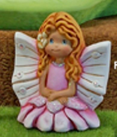 GB "Ava" Fuchsia Fairy Sitting - Clay Magic - 3849