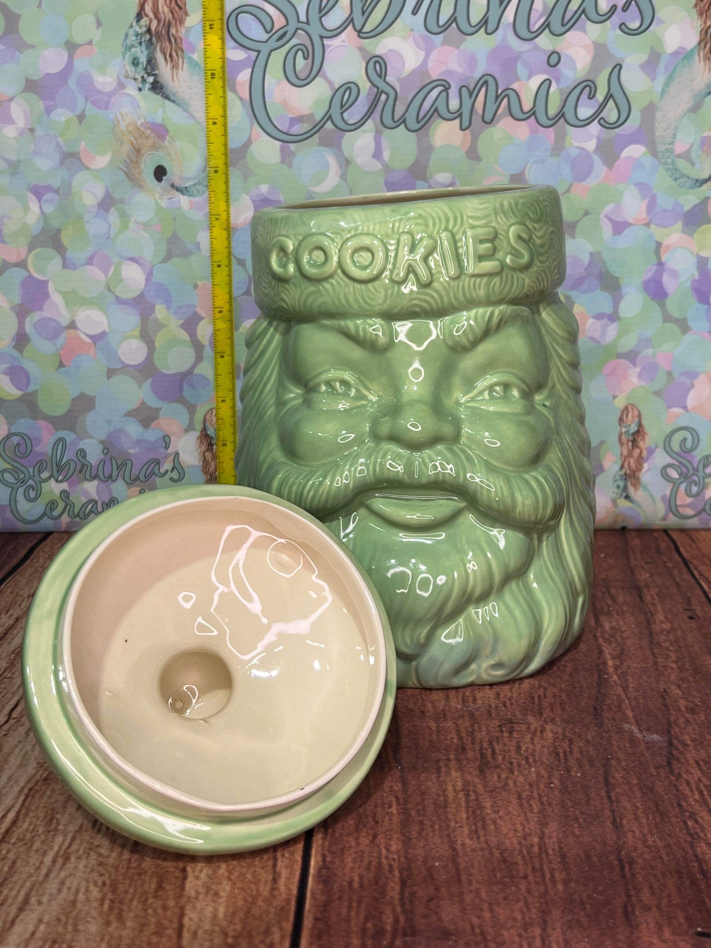 Santa Cookie Jar Jade