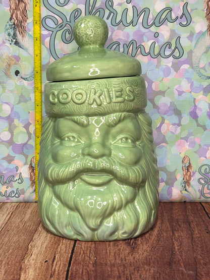 Santa Cookie Jar Jade