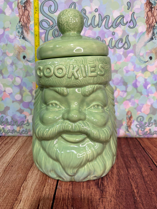 Santa Cookie Jar Jade
