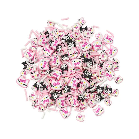 Here Kitty Polymer Clay Craft Embellishments
