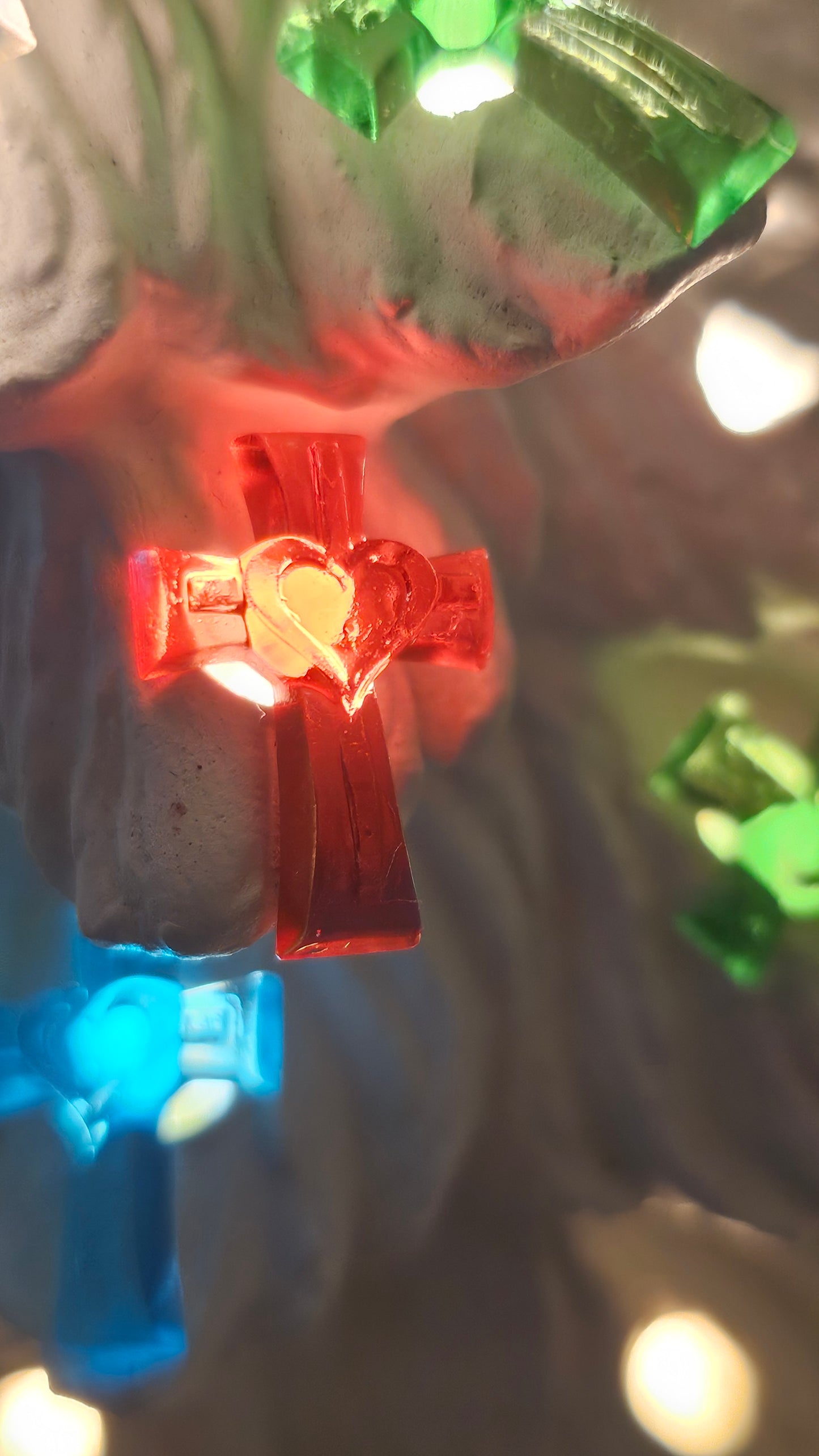 Heart Cross Ceramic Tree Lights