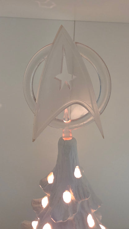 Space Explorer Insignia  - Ceramic Tree Christmas Topper
