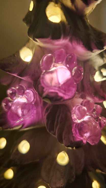 Paw Prints (Flat) - Christmas Tree Lights