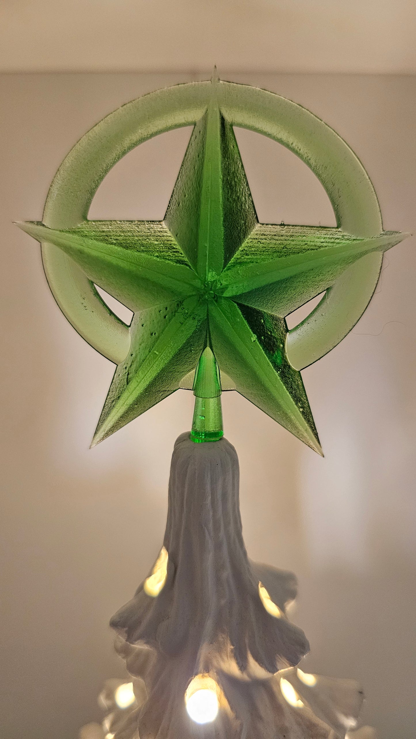 Retro Halo Star - Ceramic Tree Christmas Topper