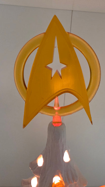 Space Explorer Insignia  - Ceramic Tree Christmas Topper