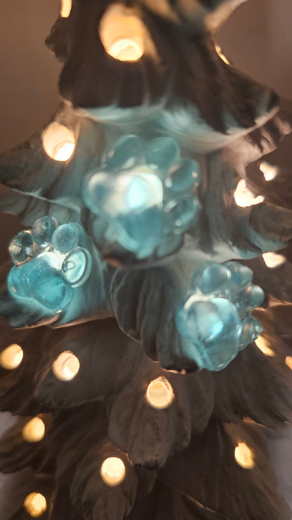 Paw Prints (Flat) - Christmas Tree Lights