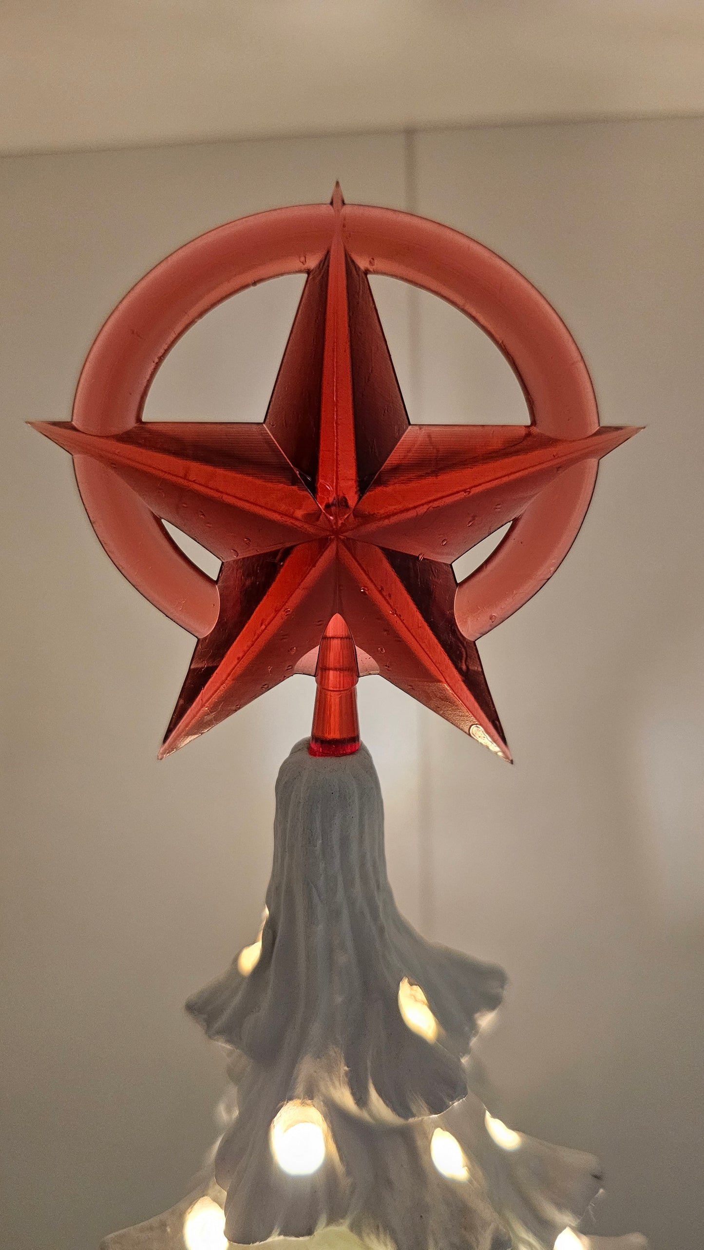 Retro Halo Star - Ceramic Tree Christmas Topper