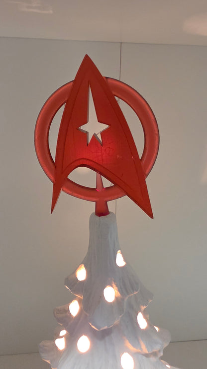 Space Explorer Insignia  - Ceramic Tree Christmas Topper