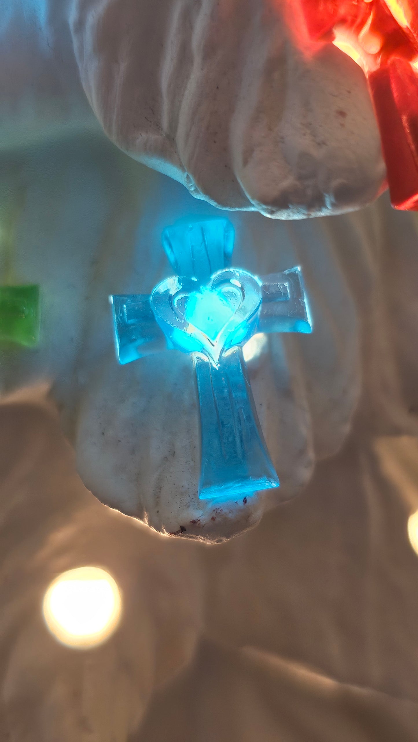 Heart Cross Ceramic Tree Lights