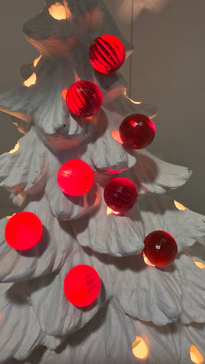 Faceted Sphere Ceramic Tree Lights