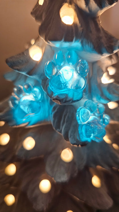 Paw Prints (Flat) - Christmas Tree Lights
