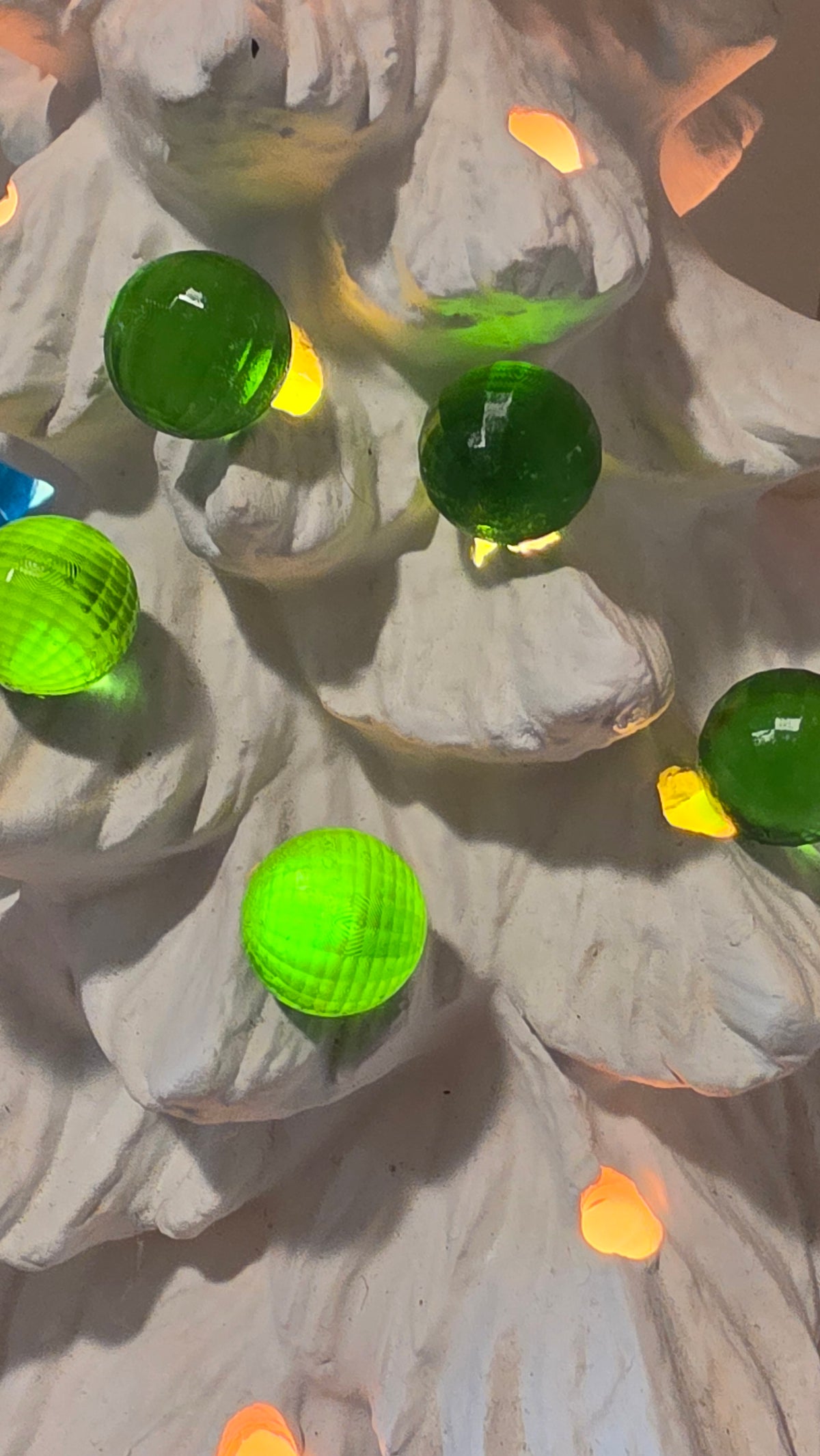 Faceted Sphere Ceramic Tree Lights