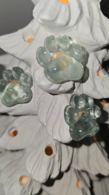 Paw Prints (Flat) - Christmas Tree Lights