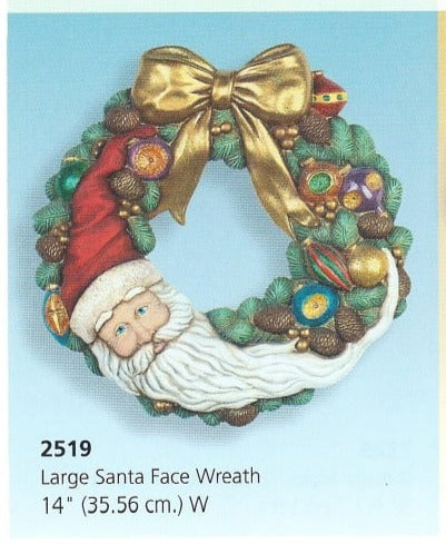 Large Santa Face Wreath - Scioto - 2519