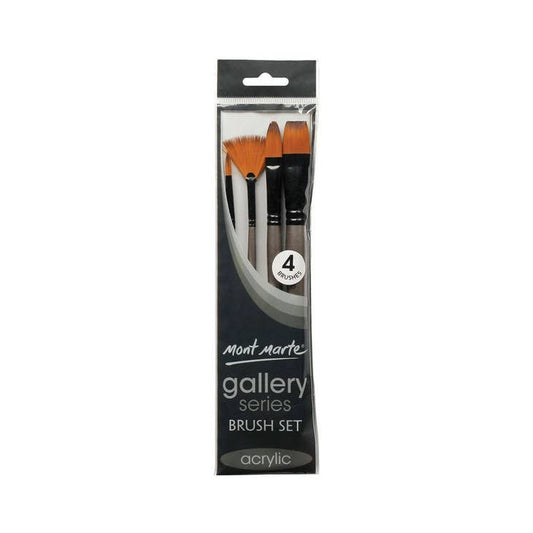 Gallery Series Brush Set Acrylic 4pce