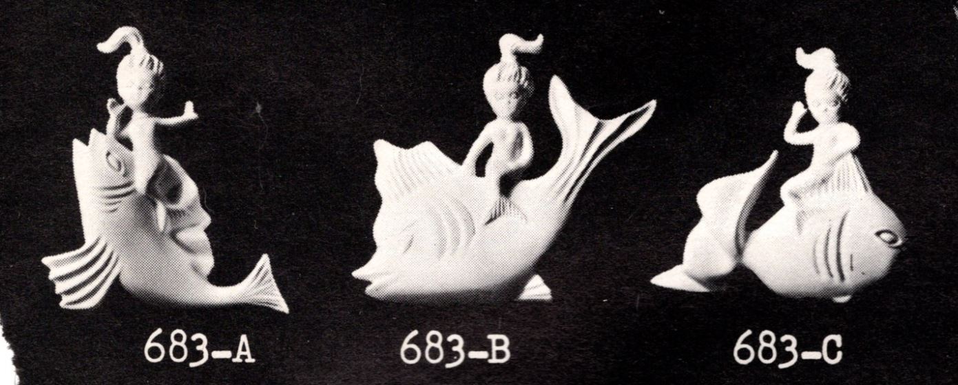 Mermaid on Fish Placque - Arnels - 683A