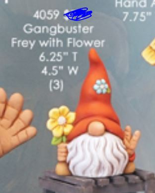 Frey with Flower (Peace Fingers) - Clay Magic - 4059