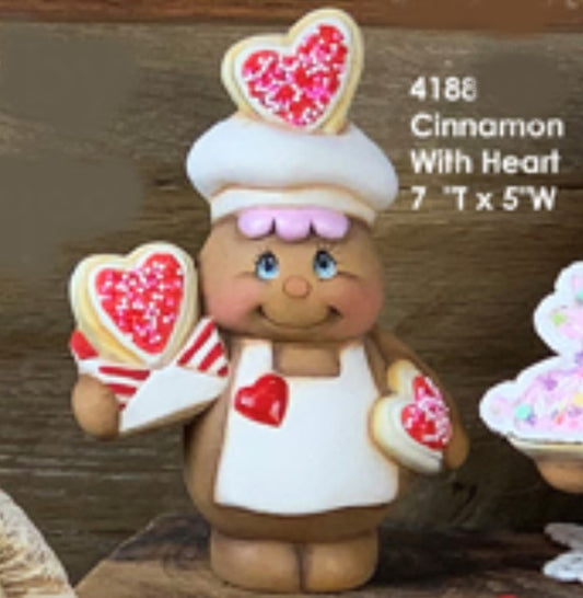 Gingerbread Person - Cinnamon with Heart - Clay Magic - 4188