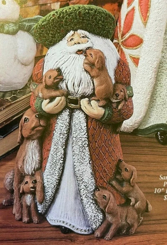 Santa with Puppies - Gare - 2810