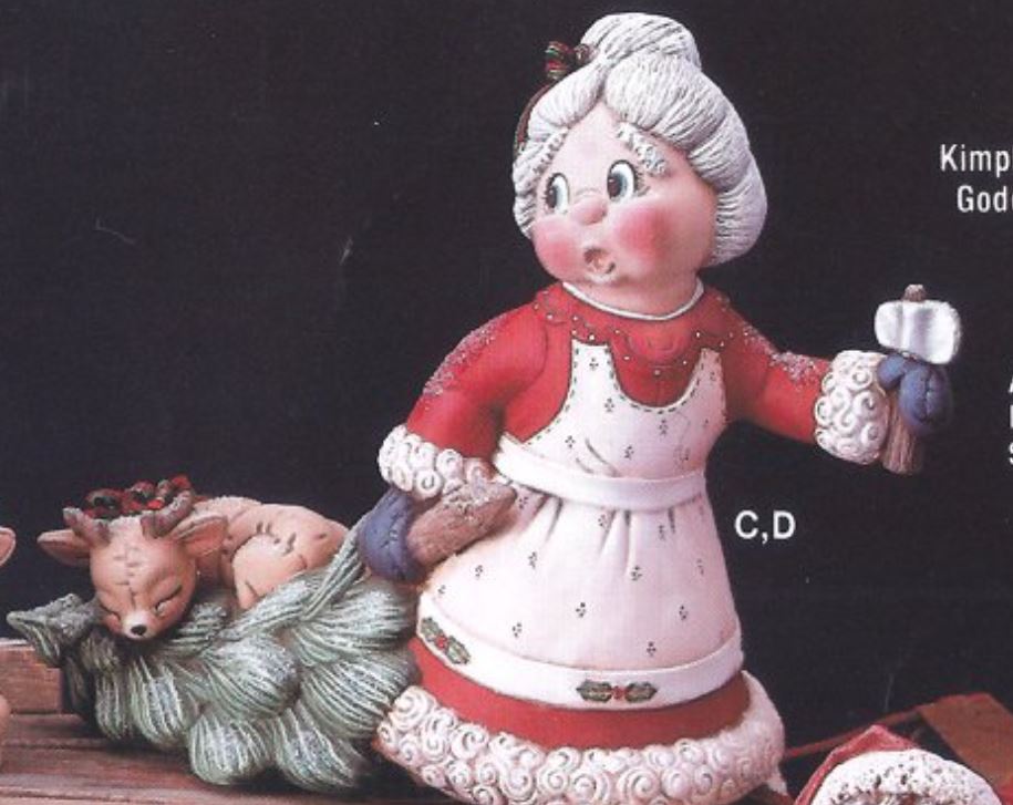 Mrs. Claus Pulling Tree - Kimple - 1794 & 1795