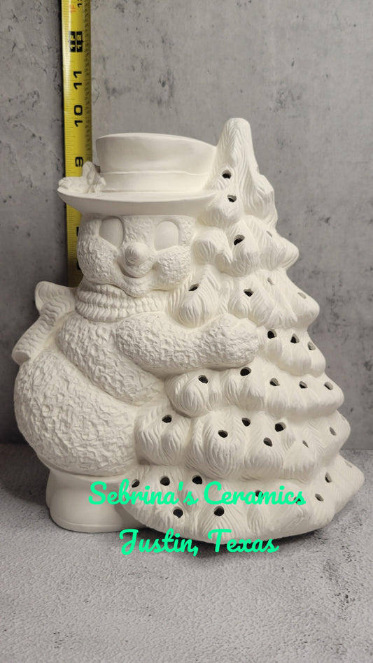 Snowman Tree Hugger - Ceramichrome - 3113