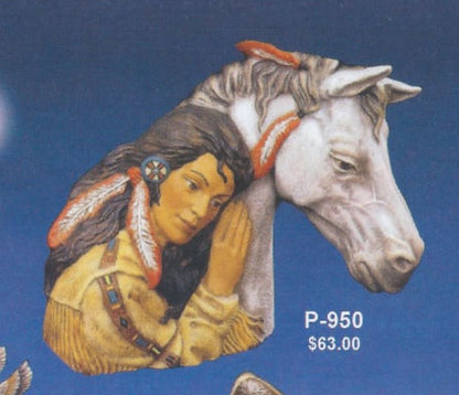 Indian Maiden & Horse Head - Provincial Mold - P-950