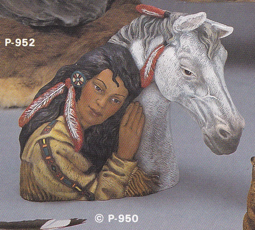 Indian Maiden & Horse Head - Provincial Mold - P-950