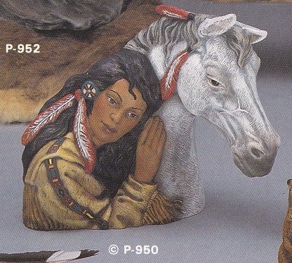 Indian Maiden & Horse Head - Provincial Mold - P-950