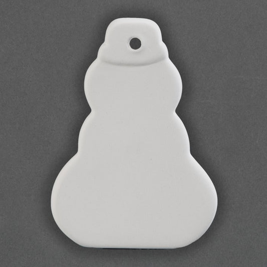 Duncan 32847 Snowman Ornament Bisque