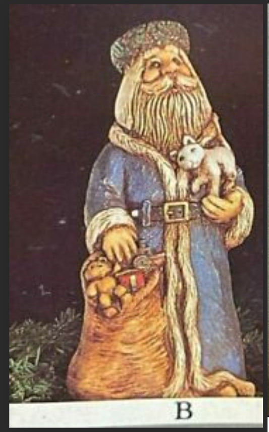 Carved Santa with Cat - Gare - 2426