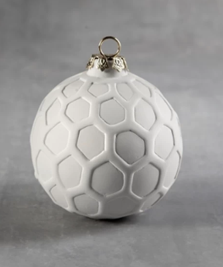 Duncan 35973 Hexagon Round Ornament Bisque