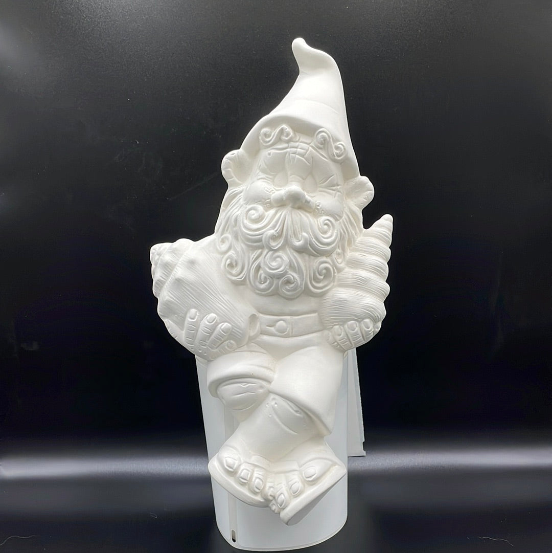 Shelf Sitter Gnome Holding Seashells - Unknown - Unknown