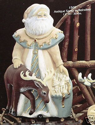 Antique Santa with Reindeer - Gare -1569